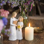 Teacher Gifts for Women, Teacher Appreciation Gifts, Gift for Teachers, Thank You Gifts for Teacher, Solid Resin Sculpture of Teacher and Student Figures, Includes a Greeting Card - 5.71'' - color: White