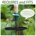 Geelin 21'' Plastic Bird Seed Catcher Tray for 1'' Outdoor Pole Feeders, Removable Bird Seed Catcher Tray for Hummingbird Bee Feeders Outdoors, Backyard, Garden, Not Included Pole