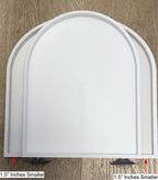 CleanPerch™ Bird Food Waste Catcher Tray with Suction Cups. Half Stadium Shape That attaches to Windows. Reduces Scatter, Easy-Clean, and Low-Profile (White, 9" x 11.5" x 3.7) - color: White, size: 9" x 11.5" x 3.7"