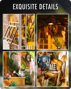 Rolife DIY Book Nook Kit Garden House, DIY Miniature Booknook Kit 3D Creative Decorative Bookend Bookshelf Insert 3D Puzzle for Adults, Halloween/Christmas Decorations/Gifts for Adults (Garden House)
