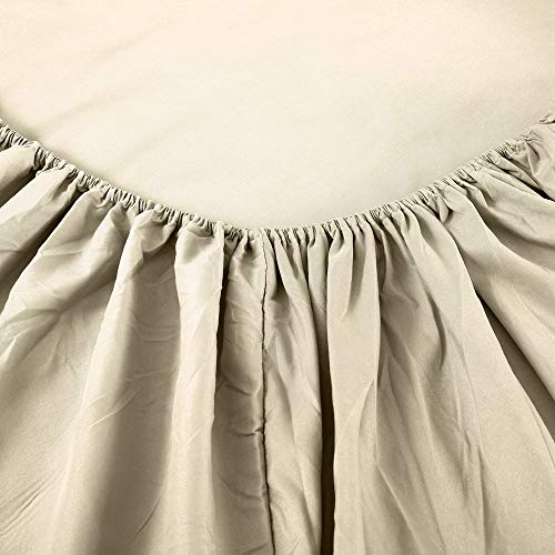 Sfoothome Light Beige Queen Sheets Set - Hotel Luxury 4-Piece Bed Set, Extra Deep Pocket, 1800 Series Bedding Set, Wrinkle & Fade Resistant, Sheet & Pillow Case Set (Queen, Beige) - color: Beige-4 Pieces, size: Queen