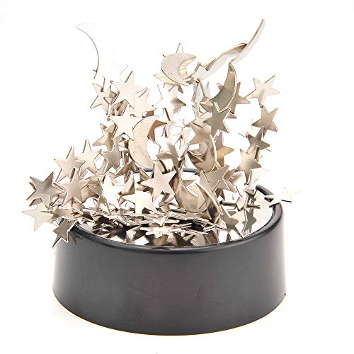 PowerTRC Magnetic Desktop Sculpture (Moons and Stars) | Mini Magnetic Art Decoration for Desktop | Fun Stress Relief Office Gift - style: Minimalist