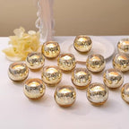 WGVI Gold Speckled Glass Tea Light Votive Candle Holder, Width 3", Height 2.5", Small Globe Bubble Bowl Round Vase, Mercury Votive Tabletop Décor, 1 Piece - size: Gold Bowl 2.5"H