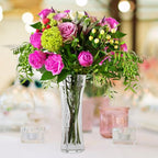 CS Crystal Vase 12-inch high, Tulip Design, for Flowers & Decor. Lovely Nice Shiny Piece. Perfect as a Gift, Suitable for All Occasions. - style: Tulip Design