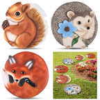 Cinnvoice 3 Pack Garden Stepping Stone Outdoor, Decorative Dimensional Resin Stepping Stones for Patio Pathway Landscaping Walkway Sculpture Yard Backyard Lawn(Animal,10 Inches) - size: 10 Inches, style: Animal