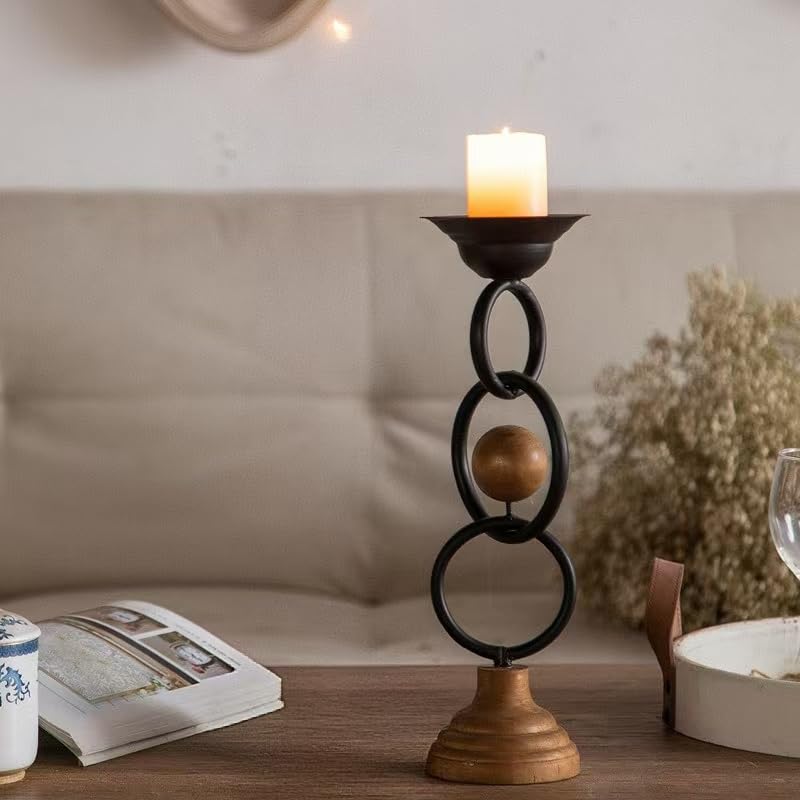 Unique Candle Holder - Candlestick Holders Decorative Candle Stand, 14.2 Inch Tall Decorative Taper Candle Stand, Non-Slip Base for Table Centerpiece, Home, Wedding, Party, Hotel Decor