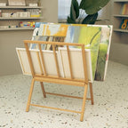 MEEDEN Folding Large Print Rack - Wooden Art Storage Rack - Artist Storage and Display Rack for Canvas Artwork Prints Frame Panels Art Gallery Shows Studios - size: Large