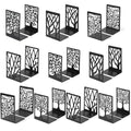 20 Pieces Book Ends for Shelves Heavy Duty Bookends Non-Skid Metal Book Holders Black Tree Design Modern Bookends for Shelves Office Home Decorative Book Stopper for Books CD(10 Pair)