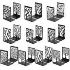 20 Pieces Book Ends for Shelves Heavy Duty Bookends Non-Skid Metal Book Holders Black Tree Design Modern Bookends for Shelves Office Home Decorative Book Stopper for Books CD(10 Pair)