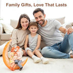Creative Moon Family Statues - Mothers Day Decor Gifts Figurine for Mom Hand-Painted Orange Hair Sculpted Heartfelt Love Home Decor for Home Bedroom Living Room