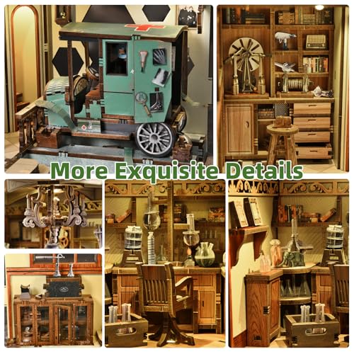 CCCDF Book Nook Kit, DIY Scene Miniature House Kit Tiny House Mini Booknook Craft Bookshelf Decor, 3D Puzzles for Adults, Gifts for Book Lovers (The Radium Lady) - style: The Radium Lady