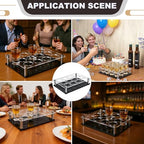 Acrylic Shot Tray 12 Shot Holder Tray Clear Wine Glass Organizer Wine Display Holder Cups Display Accessories for Party, Bar, Club,Hole: 1.5 Inch - style: 1.57inch hole - 3x4 arrangement (12 Holes)