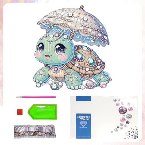Sea Turtle Tabletop Diamond Art Painting - DIY Diamond Art Kits for Adults Figurines Special Shaped Rhinestone Gem Art Statues, 5D Painting with Diamond Dots Sculpture Ornaments Gifts for Beginner - color: Q011