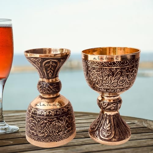 Vintage Chalice Medieval Goblet | 1x Solid Brass Red Wine Glass Cups of Royal King Arthur - Renaissance, Birthday Gifts Christmas Wedding Anniversary Novelty Ceremonial Drinkware (Duke Goblet) - style: Duke Goblet