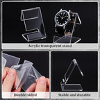 PH PandaHall 2PCS Acrylic Watch Display Stands, Clear Watch Holder Organizer Jewelry Watch Rack Single Watch Display Holder Showcase for Men Watch Bracelet Display Home Decor Retail Use, 2x1.8x2.5