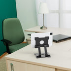 KABCON Tablet Stand,Adjustable Drawing Holder Eye-Level Aluminum Solid Stand for Desk, Portable Monitor, iPad Pro 9.7 10.5 Air Mini,Microsoft Surface Pro,Tab-Up to 15'' - color: Large-Black