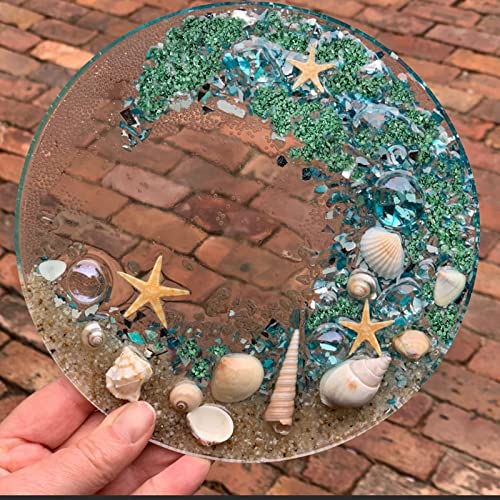 Green Crushed Glass Gravel Gem Stones 1.3 LB(1.5 Cup),Arts Crafts,Crafting Project,Home Centerpieces,Candle Holder Decor,Aquarium,Seasonal Decoration - color: Green-2