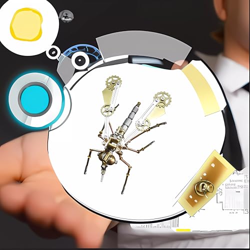 Mechanical Metal 3D Insect Mosquito Model Brass Puzzle Steampunk Electric Mechanical, Assembly DIY Gift Craft Hobby for Family and Friends (Mosquito A) - style: Mosquito A