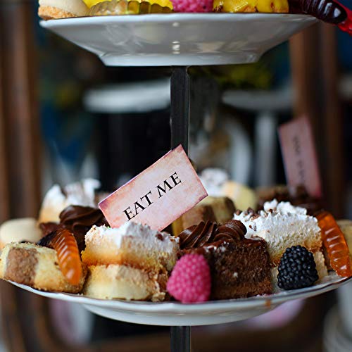 3 Tier Cake Stand Fitttings Kits Fruit Cake Plate Handle Fitting Cupcake Hardware Rod Stand Holder Black Crown 5 Sets（Plate not Included） - color: Black