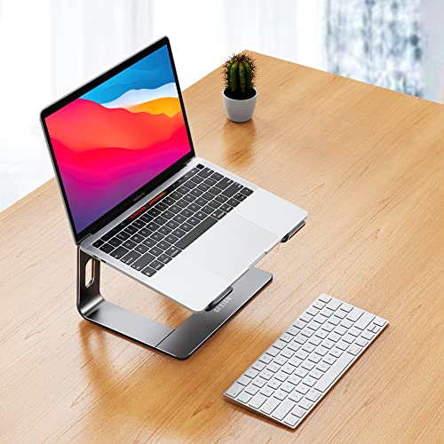 BESIGN LS03 Aluminum Laptop Stand, Ergonomic Detachable Computer Stand, Notebook Holder Compatible with Air, Pro, Dell, HP, Lenovo More 10-15.6" Laptops, Gray - color: C-Gray