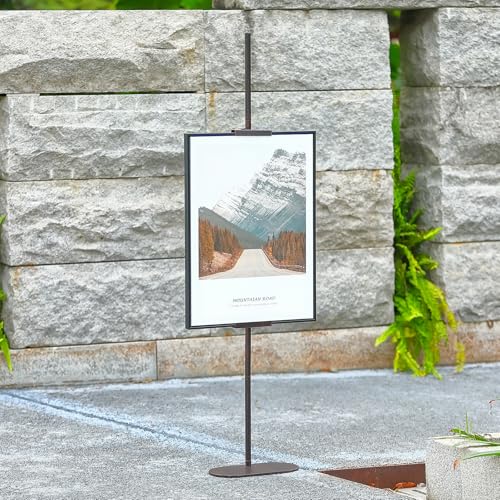 Adjustable Easel Stand for Sign, Art Display Stands for Frames up to 64", Metal Heavy Duty Floor Easels for Painting, Antique Tall Picture Easels with Base for Signs Photos Display