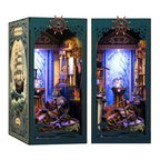 Book Nook Kit - DIY Miniature Dolls House Kit with Furniture and LED Light, 3D Puzzle Wooden Art Bookends, Model Kits for Adults and Teens (Deep Sea Secret Shadow)