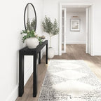 Plank+Beam Modern Solid Wood Console Table, 56 Inch, Sofa Table, Narrow Entryway Table for Hallway, Behind the Couch, Living Room, Foyer, Easy Assembly, Black - color: Black, size: 56 Inch