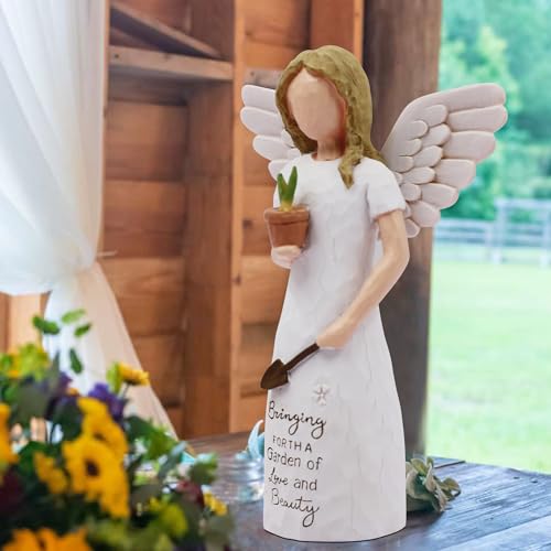 Gardening Gifts for Women, Gift for Gardeners Woman, Garden Gifts Women, Unique Gardening Gift, Garden Angel, Sculpted Hand-Painted Angel Figurine - style: Gardening love angel