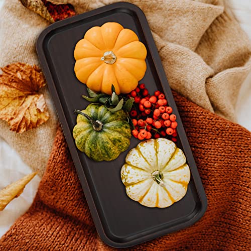 JOIKIT 2 Pack 14 x 6 in Wood Serving Platters and Trays,Rectangular Wooden Long Serving Platters Mini Charcuterie Boards for Cookie, Appetizer, Bread, Cheese, Coffee - size: 17x6 Inch 2 PCS