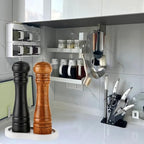 Salt and Pepper Wood Mill Tray, White colour Pepper Grinder Rest, Work Surface and Dining Table Protector (Pepper mill not included) - color: K White Colours Mill Tray