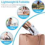 POQOD Foldable Cell Phone Stand for Desk, Fully Adjustable Phone Holder for Desk Compatible with iPhone 16 15 14 13 12 11, Nintendo Switch, All Phones, (White) - color: White Foldable