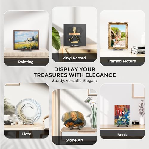 TR-LIFE Plate Stands for Display - 6 Inch Plastic Picture Frame Holder Stand, Easel for Book, Photo, Sign, Plaque, Decor (2 Pack) - size: 6 Inch (2 Pack)