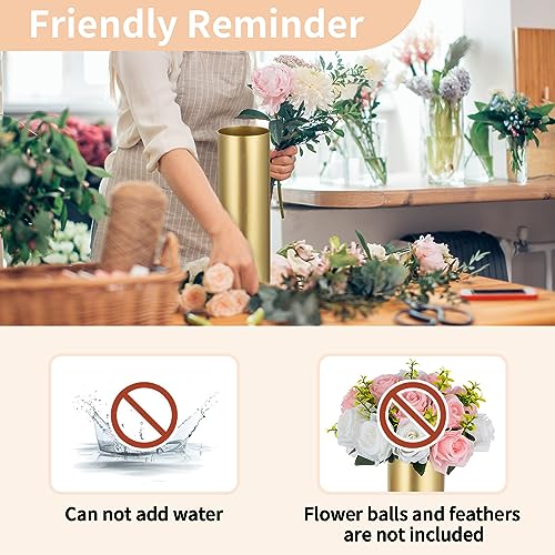 NUPTIO Gold Flower Vases for Centerpieces: 2 Pcs 5.1 inch Small Metal Flowers Vase Stand Wedding Centerpieces for Tables Centerpiece Table Decorations - color: Gold-1#, size: 5.1"-2pcs