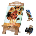 Van Gogh Sunflowers Acrylic Phone Stand – Aesthetic Holder for Desk, Tablets & Phones - style: Sunflowers - Van Gogh