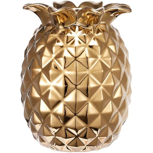 A&B Home 6" Pineapple Vase, Gold Gold/Modern Chic