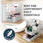 Simple Houseware 2 Tier Bathroom Organizer Tray Pull-Out Sliding Drawer/Under-Sink Storage, Clear - color: Clear