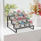 YINMIT Wooden Display Riser Stand, Tiered Perfume and Cologne Organizer Stand, 4 Tier Spice Rack Organizer, Rustic Display Shelf for Candles (4 Tier,Grey) - color: 4 Tier,Grey