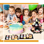 Zopeal 7 Pcs Dessert Table Display Set 3-Tier Cupcake Stand 1-Tier Cup Cake Display Tower Platters and Serving Trays Cardboard Cake Cookie Holders for Wedding Birthday Party Baby Shower(Black) - color: Black