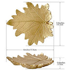 Jewelry Dish, Resin Small Leaf Shaped Ring Holder Jewelry Organizer, Trinket Dish Mini Tray for Christmas Birthday Wedding Gifts - color: Maple