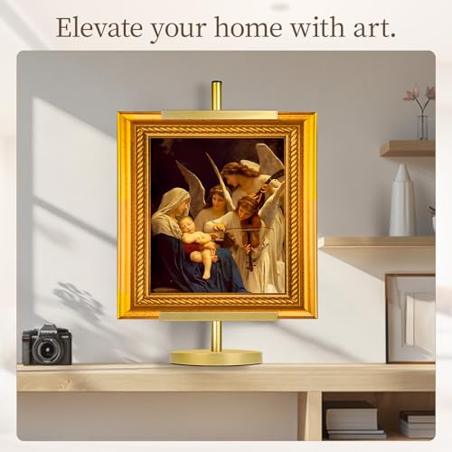 Photo Frame Tabletop Easel Stand-Heavy Duty Tabletop Display Easel, French Style Gold Easel Stand,Picture Frame Stand for Wedding/Art/Photos,Picture Easels (Gold, 28inch) - color: Gold, size: 28inch