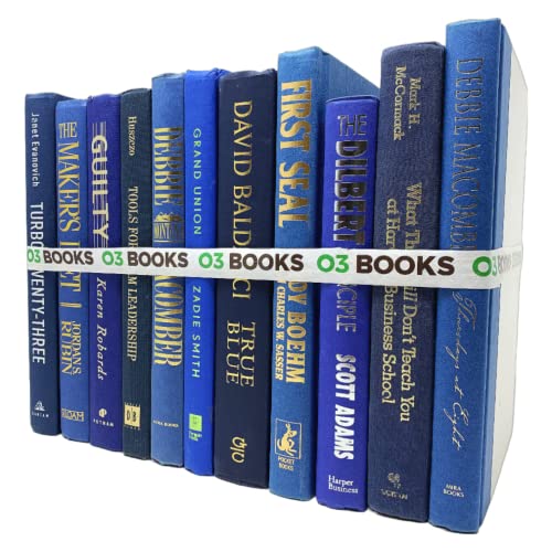 Curated Decorative Books Hardcover Décor Books for Home Décor, Choose Color, Interior Design, Office, Wedding Display, Instant Library, or Staging (Jeans, Three Feet) - color: Jeans, size: Three Feet