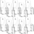 10 Pieces Acrylic Brochure Holder Stand Pamphlet Holder 4 x 7.9 Inches Clear Literature Display Rack Plastic Flyer Display Stand for Vendors, Brochure, Trifold, Magazine, Pamphlet, Booklets, Menu - size: 4"x7.9"