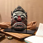 Zonon Black Metal Base with Rod for Sculptures Mask Stand Artifact Statue Statuette African Mask Egyptian Greek Statue Display Removable Stand 12" x 4" Pin 8" for Collections