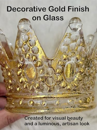 Luxury Crown Glass Candle Holder - Gold Votive Holder for Candles, Jewelry, Floral or Vanity Decor - Elegant Gift for Women