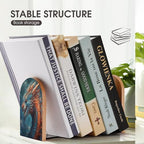 Dragon Art Bookend Wood Book End for Shelves Heavy Duty Non-Slip Wooden Bookend Support Universal Economy Bookends Fancy Modern Decorative Book Accessories 1 Pairs
