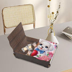 Tontut Diamond Painting Kit Storage Box, Heart Shaped Puppy DIY Multi Functional Handicraft Storage Box, Suitable for Home Office Valentine's Day Holiday Gifts - color: Loving Puppy