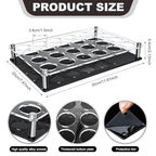 24 Shot Holder Tray Acrylic Shot Tray Clear Wine Glass Organizer Wine Display Holder Cups Display Accessories for Party, Bar, Club,Hole: 1.5 Inch - style: 1.57 inch hole - 4x6 arrangement (24 Holes)