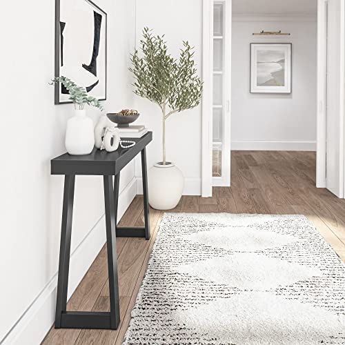 Plank+Beam Solid Wood Console Table, 46 Inch, Sofa Table, Narrow Entryway Table for Hallway, Behind The Couch, Living Room, Foyer, Easy Assembly, Black - color: Black, size: 46" Console Table