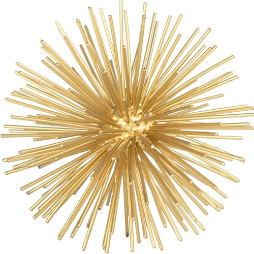 Torre & Tagus Spike Ball Gold Sphere Decor, Mid Century Modern Metal Gold Starburst for Home Decor On Shelf, Coffee Table, Wedding or Handmade Gift (4") - color: Gold, size: Small