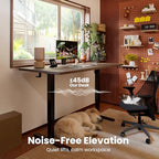 ErGear Height Adjustable Electric Standing Desk, 44 x 24 Inches Sit Stand up Desk, Memory Computer Home Office Desk, Dark Walnut - color: Dark Walnut, size: 43.3 X 23.6 Inches